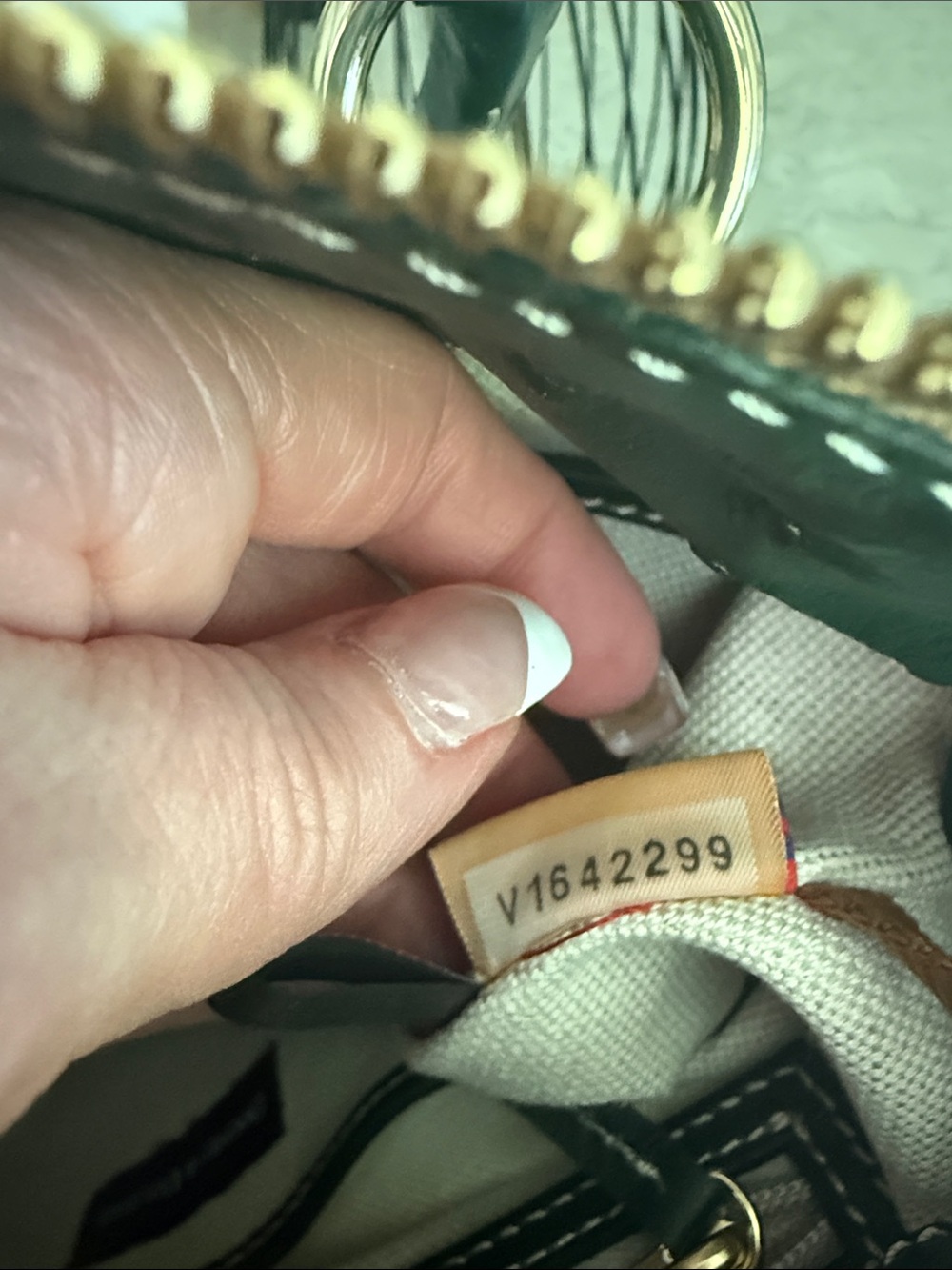 Dooney & Bourke forest Ostrich-Embossed Satchel - Picture 9 of 11